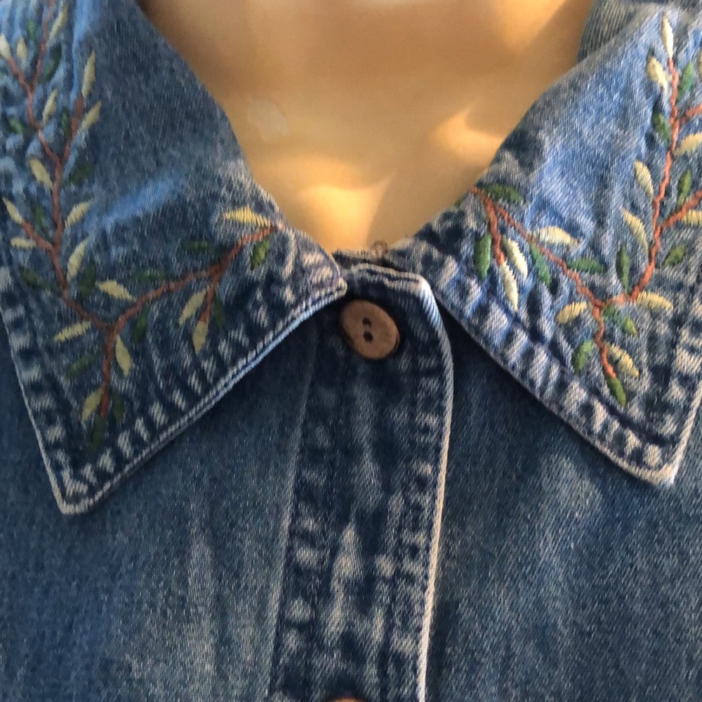Women’s rare fall Safari TanTrums chambray VTG Y2k jungle Sleeveless vest top - Picture 14 of 14